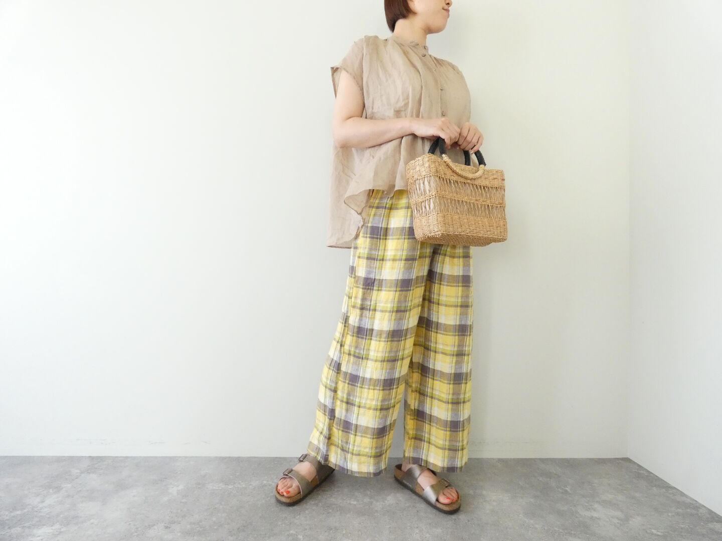 MidiUmi(ミディウミ) ラミーギャザーノースリーブシャツの商品画像4