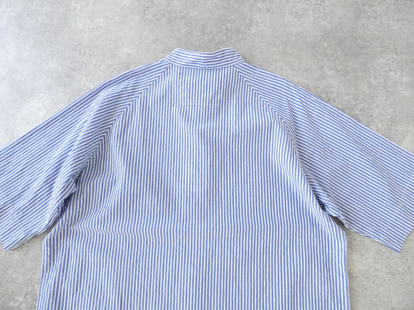 RINEN(リネン) 80/150/1強撚平織半袖ラグランスタンドカラーシャツの商品画像27