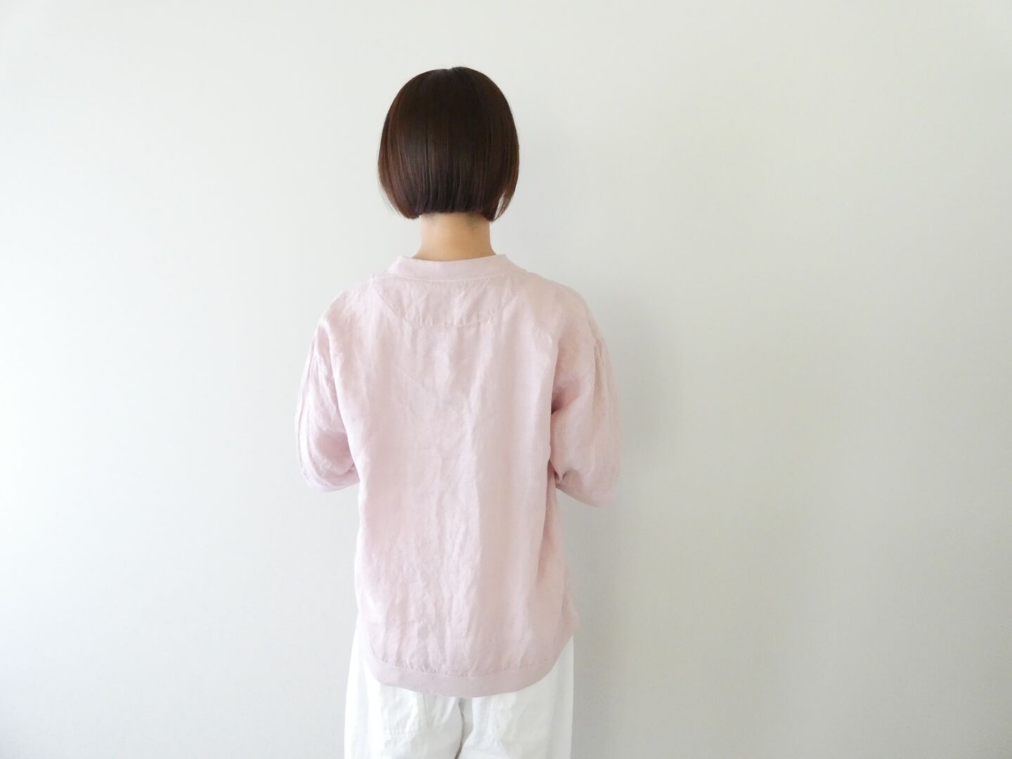 RINEN(リネン) 60/1リネンローン半袖クルーネックシャツの商品画像11