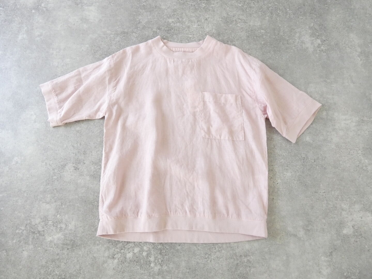 RINEN(リネン) 60/1リネンローン半袖クルーネックシャツの商品画像3