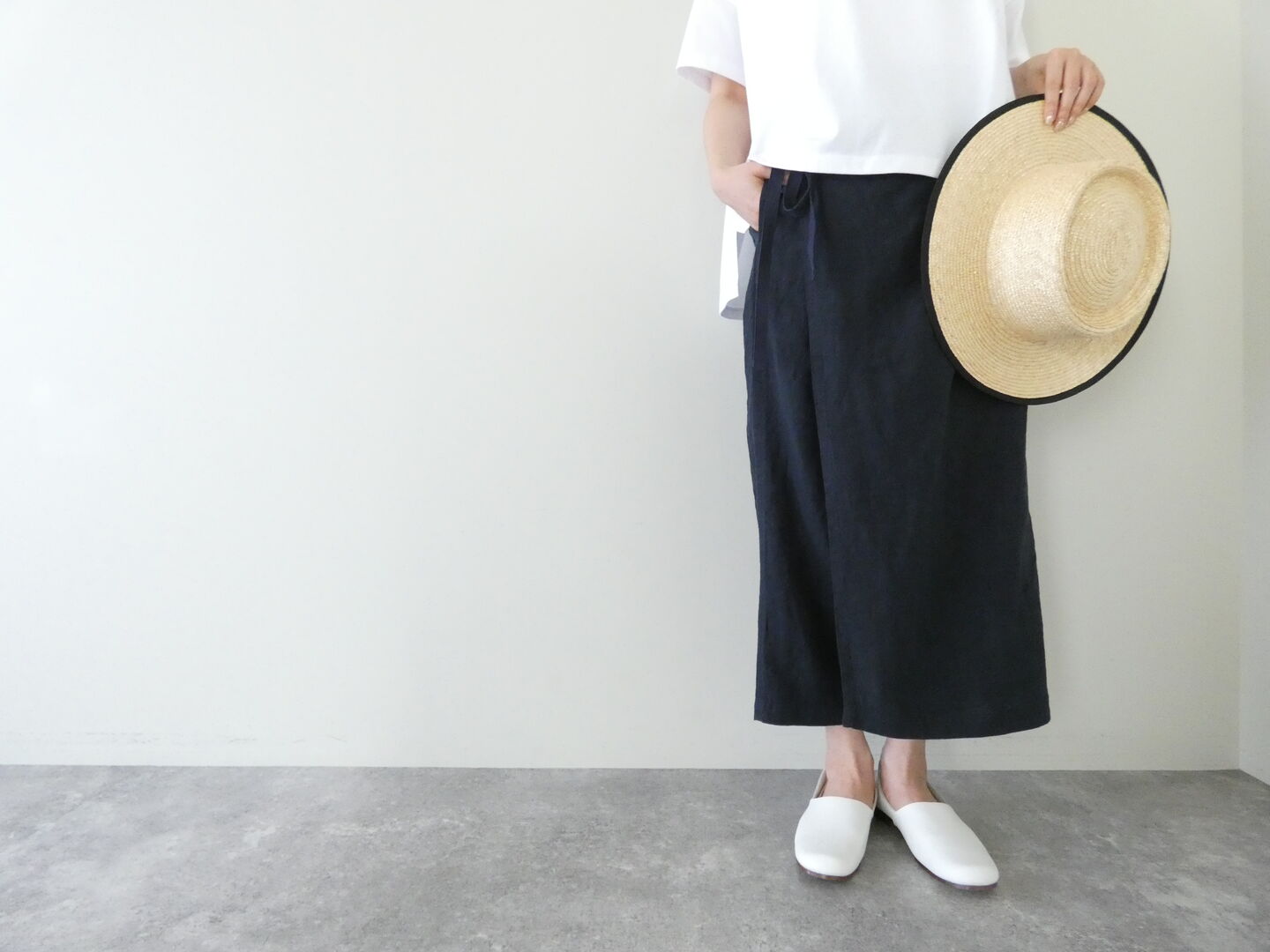 TRAVAIL MANUEL(トラバイユマニュアル) フレンチリネンキャンバスラップパンツの商品画像2