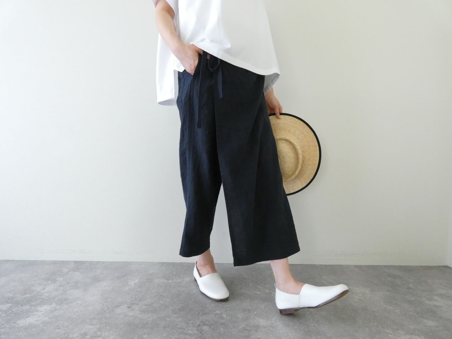 TRAVAIL MANUEL(トラバイユマニュアル) フレンチリネンキャンバスラップパンツの商品画像8