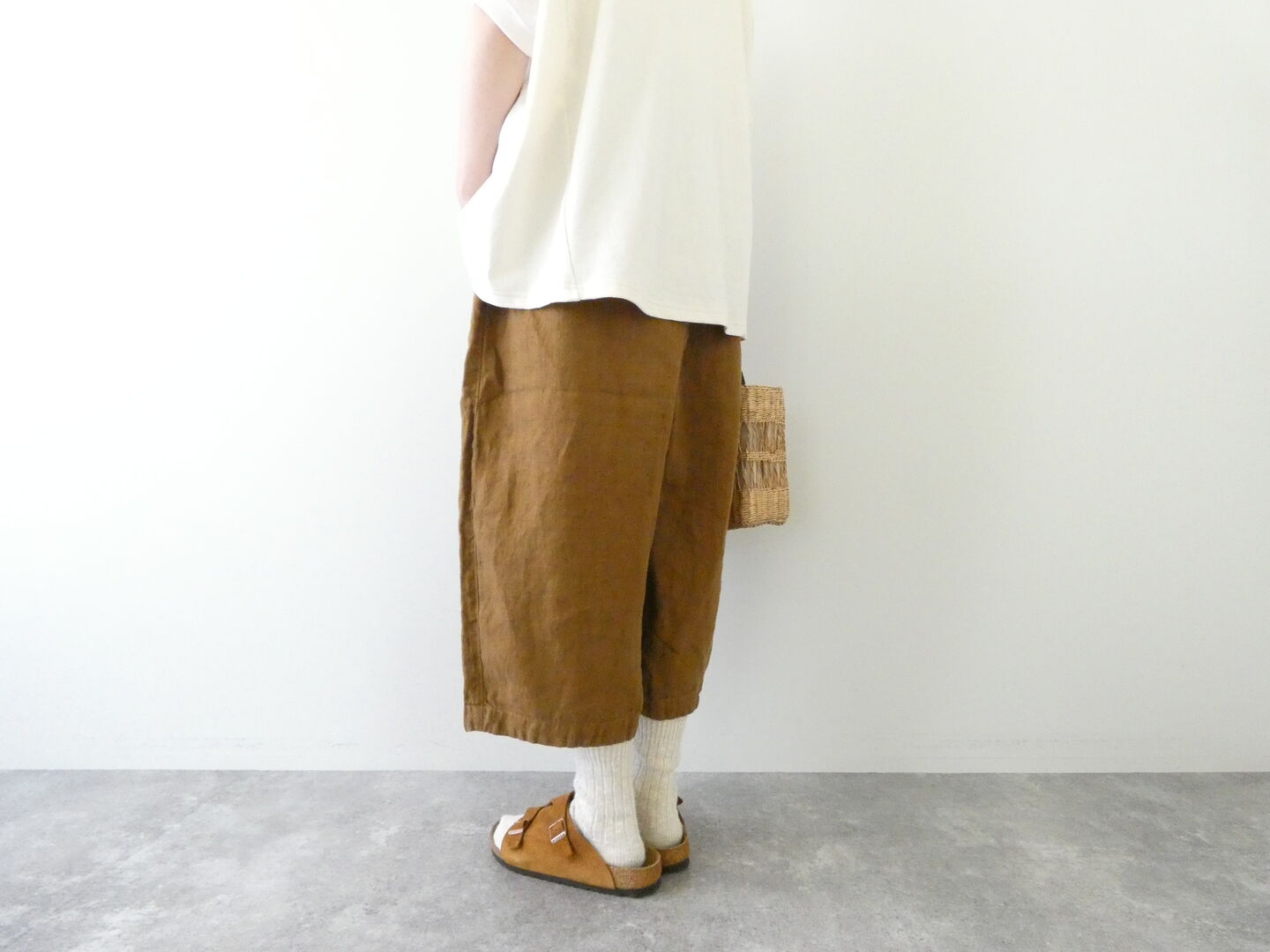 tumugu(ツムグ) ソリトリネン8分丈パンツの商品画像2