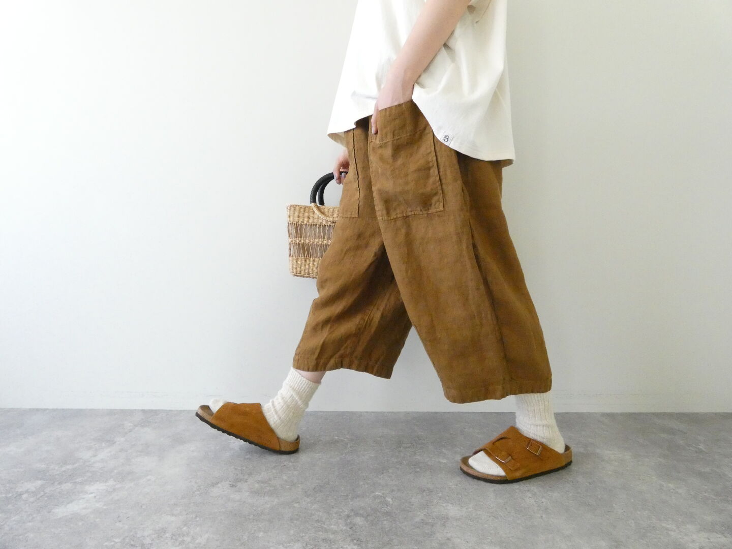tumugu(ツムグ) ソリトリネン8分丈パンツの商品画像4
