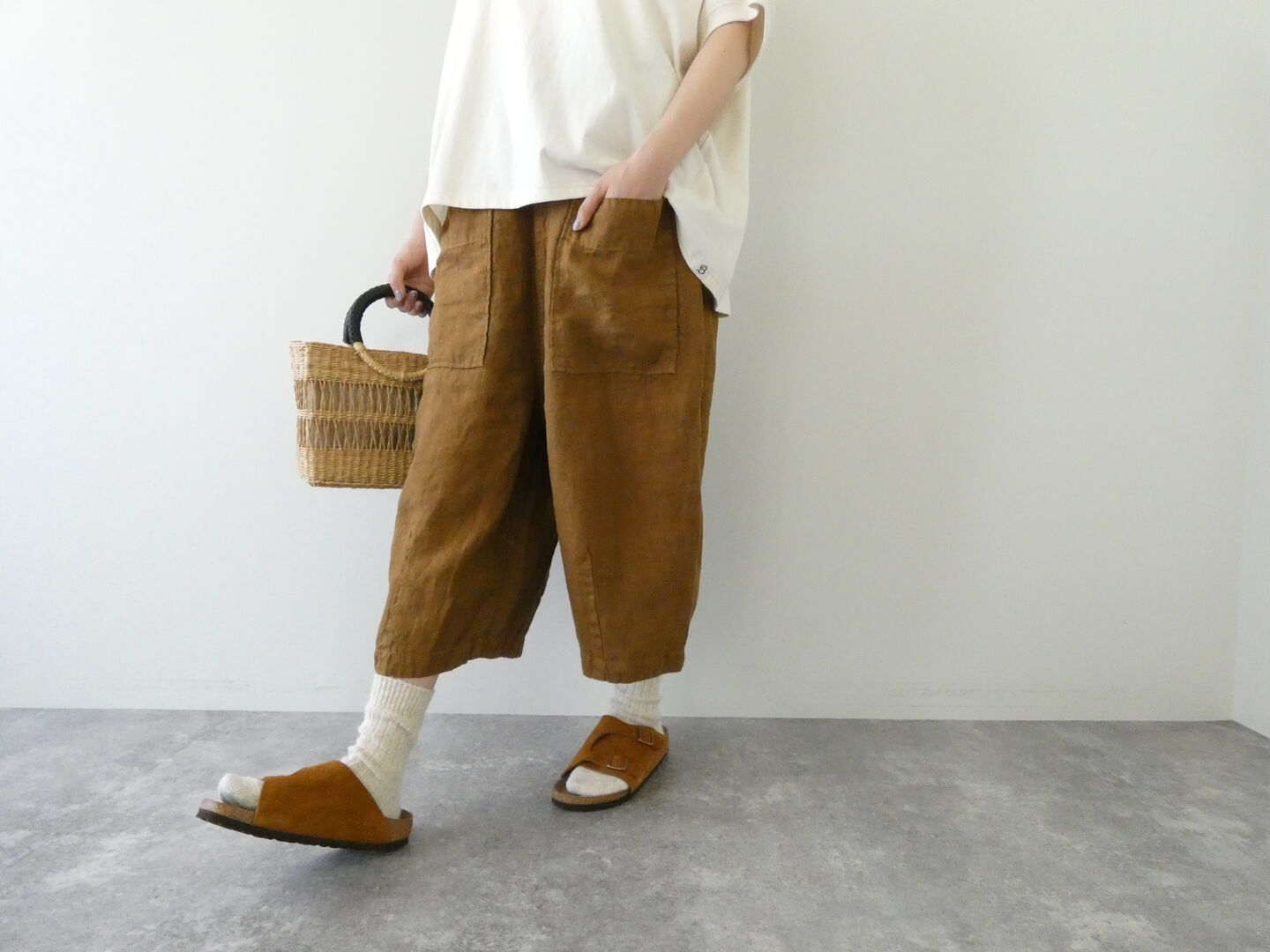tumugu(ツムグ) ソリトリネン8分丈パンツの商品画像6