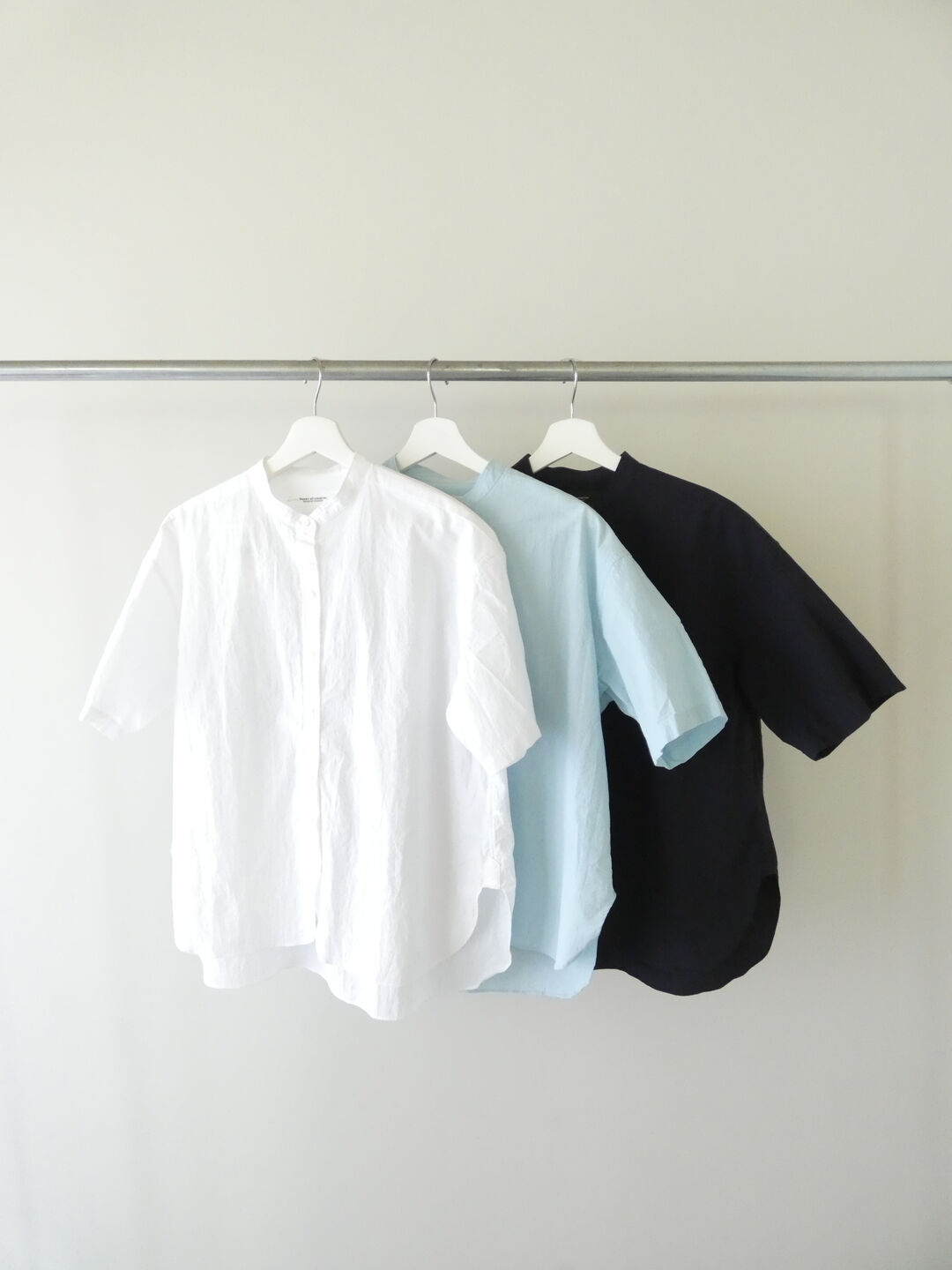 Hands of creation(ハンズオブクリエイション) 強撚cotton桐七炊きバンドカラー半袖シャツの商品画像10