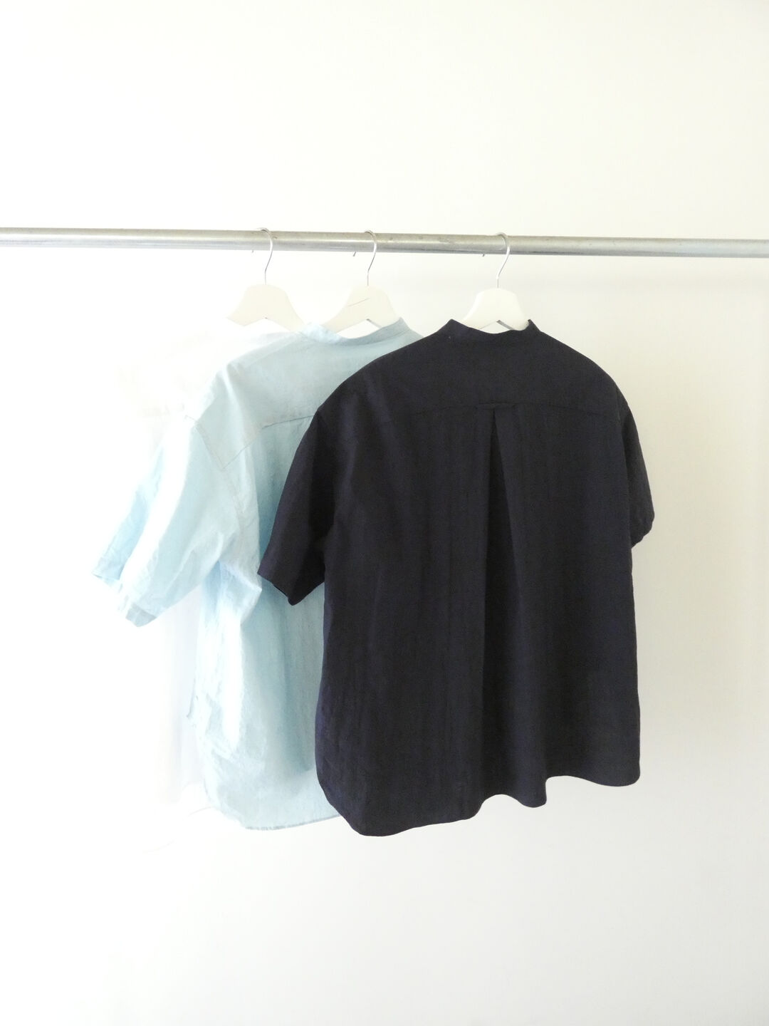 Hands of creation(ハンズオブクリエイション) 強撚cotton桐七炊きバンドカラー半袖シャツの商品画像11