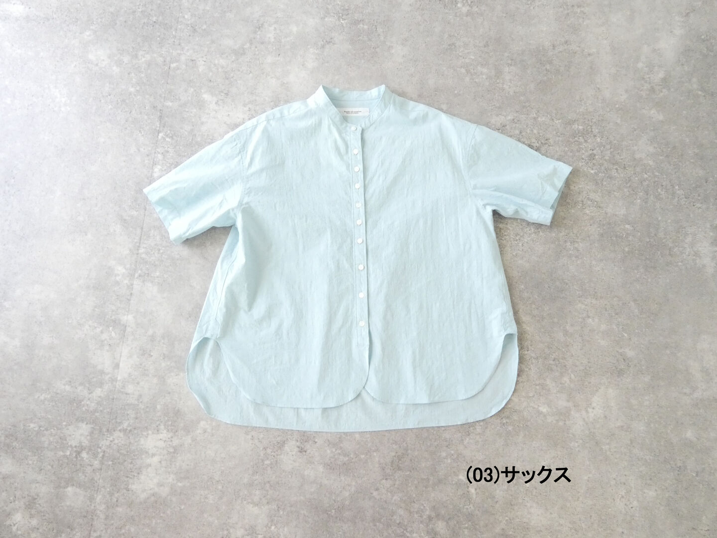 Hands of creation(ハンズオブクリエイション) 強撚cotton桐七炊きバンドカラー半袖シャツの商品画像12