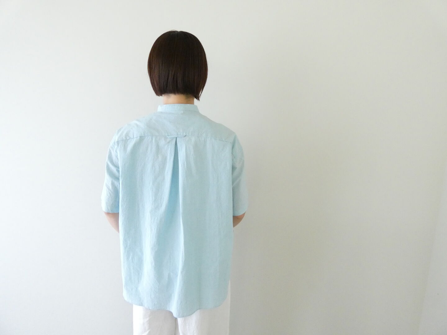 Hands of creation(ハンズオブクリエイション) 強撚cotton桐七炊きバンドカラー半袖シャツの商品画像4