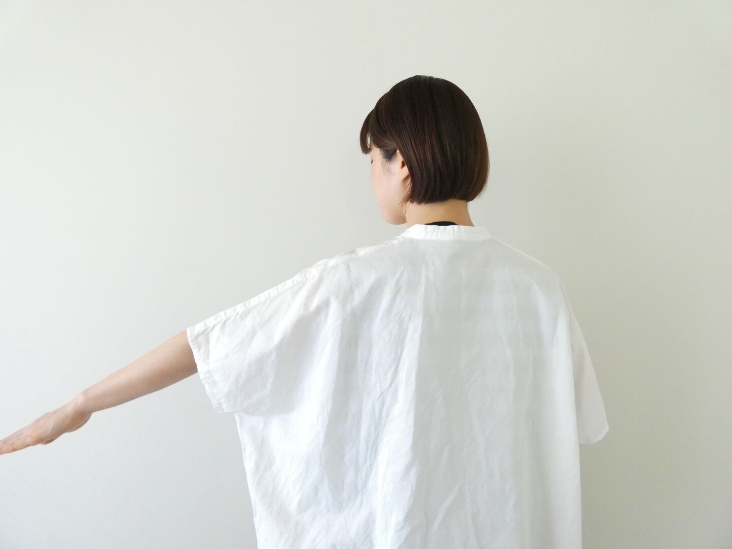 homspun(ホームスパン) コットンラミーマットBIGブラウスの商品画像7