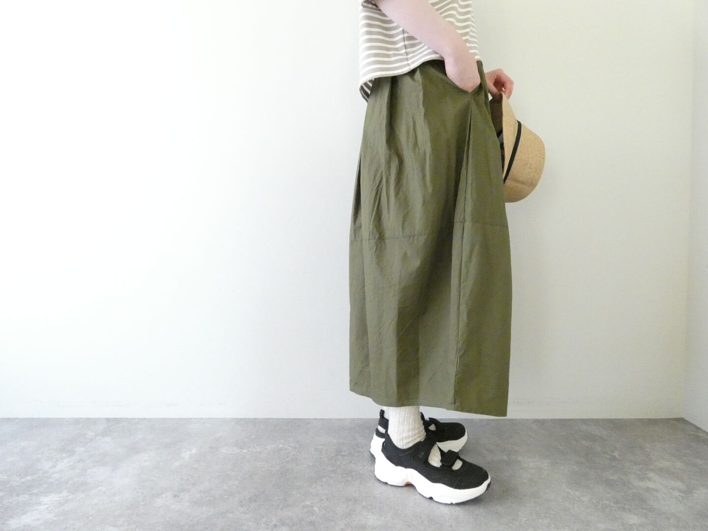ina(イナ) タイプライターナチュラリードライ切替コクーンスカートの商品画像7