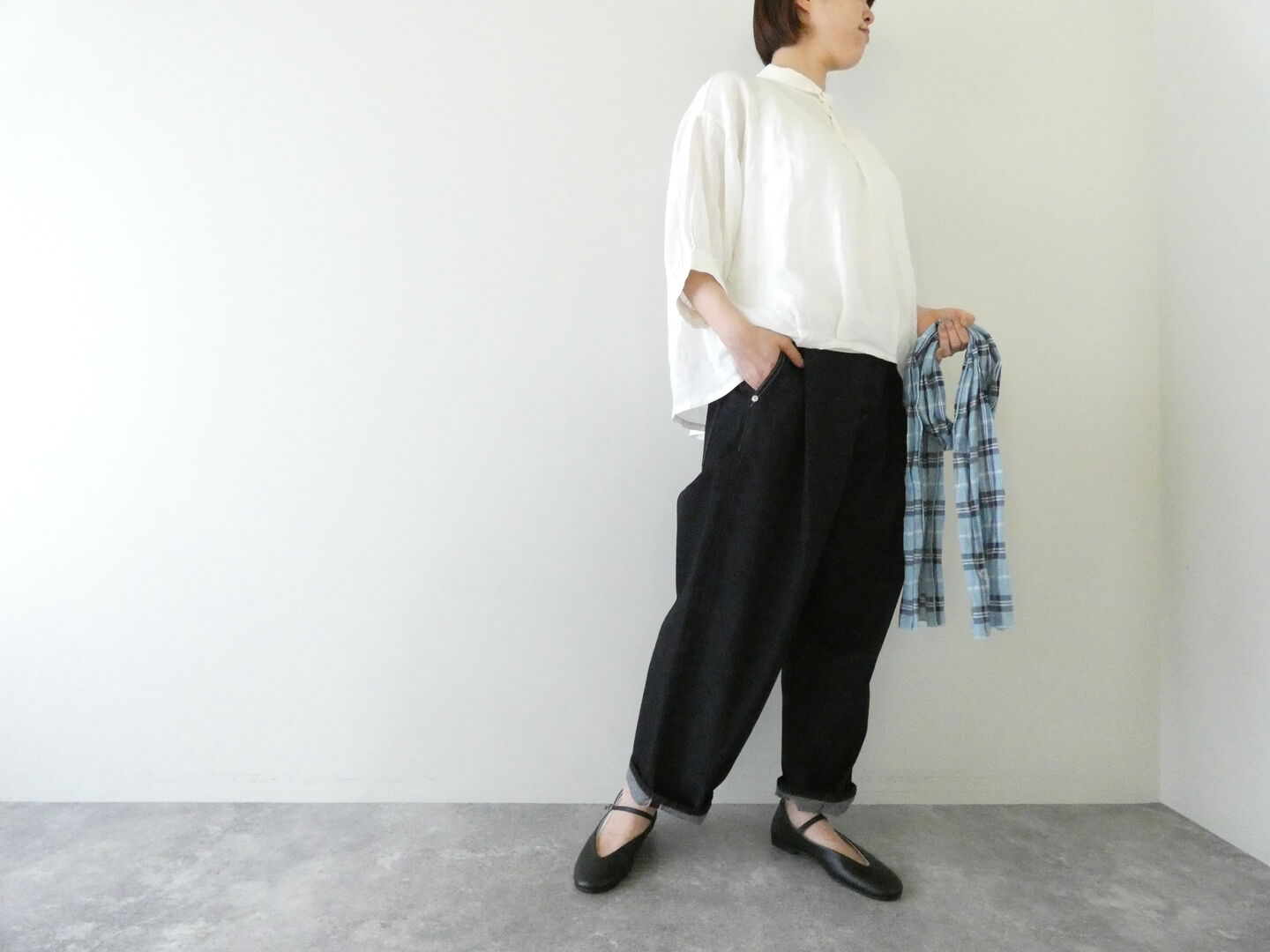 Brocante(ブロカント) リネンキャンバスバロンシャツの商品画像1