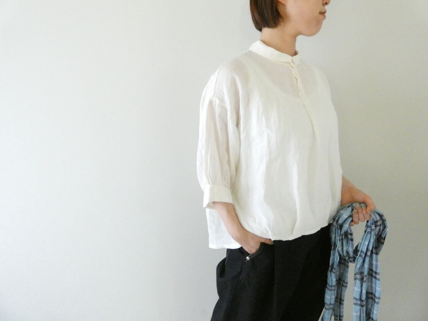 Brocante(ブロカント) リネンキャンバスバロンシャツの商品画像2