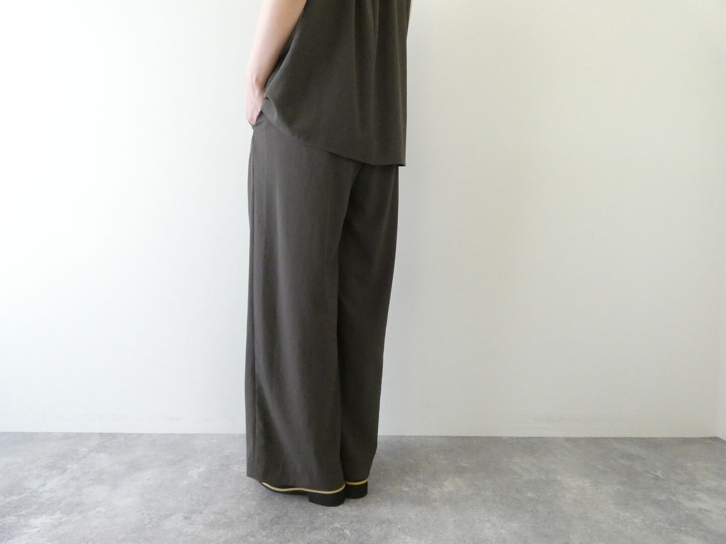 DONEEYU(ドニーユ) ジョーゼット2タックワイドパンツの商品画像5
