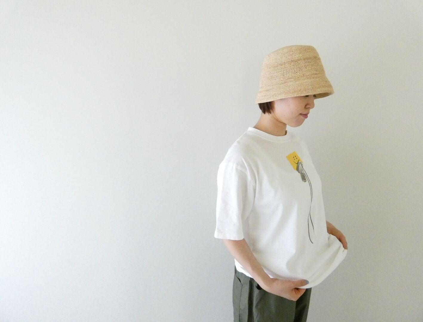 KAPITAL(キャピタル) 天竺クルーT　PECKISHドッグタグプリントの商品画像1