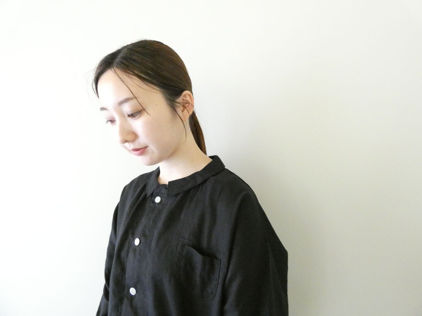 快晴堂(かいせいどう) 初秋まで着られるリネン ちび衿ボレロの商品画像2