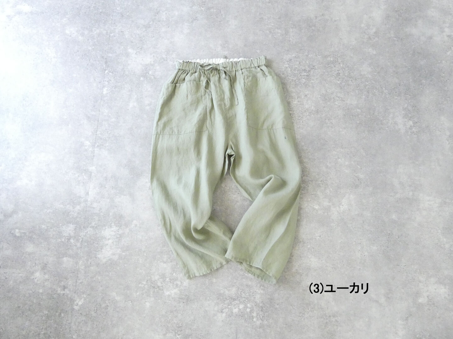 快晴堂(かいせいどう) 初秋まで着られるリネン　斜めポケパンツの商品画像11