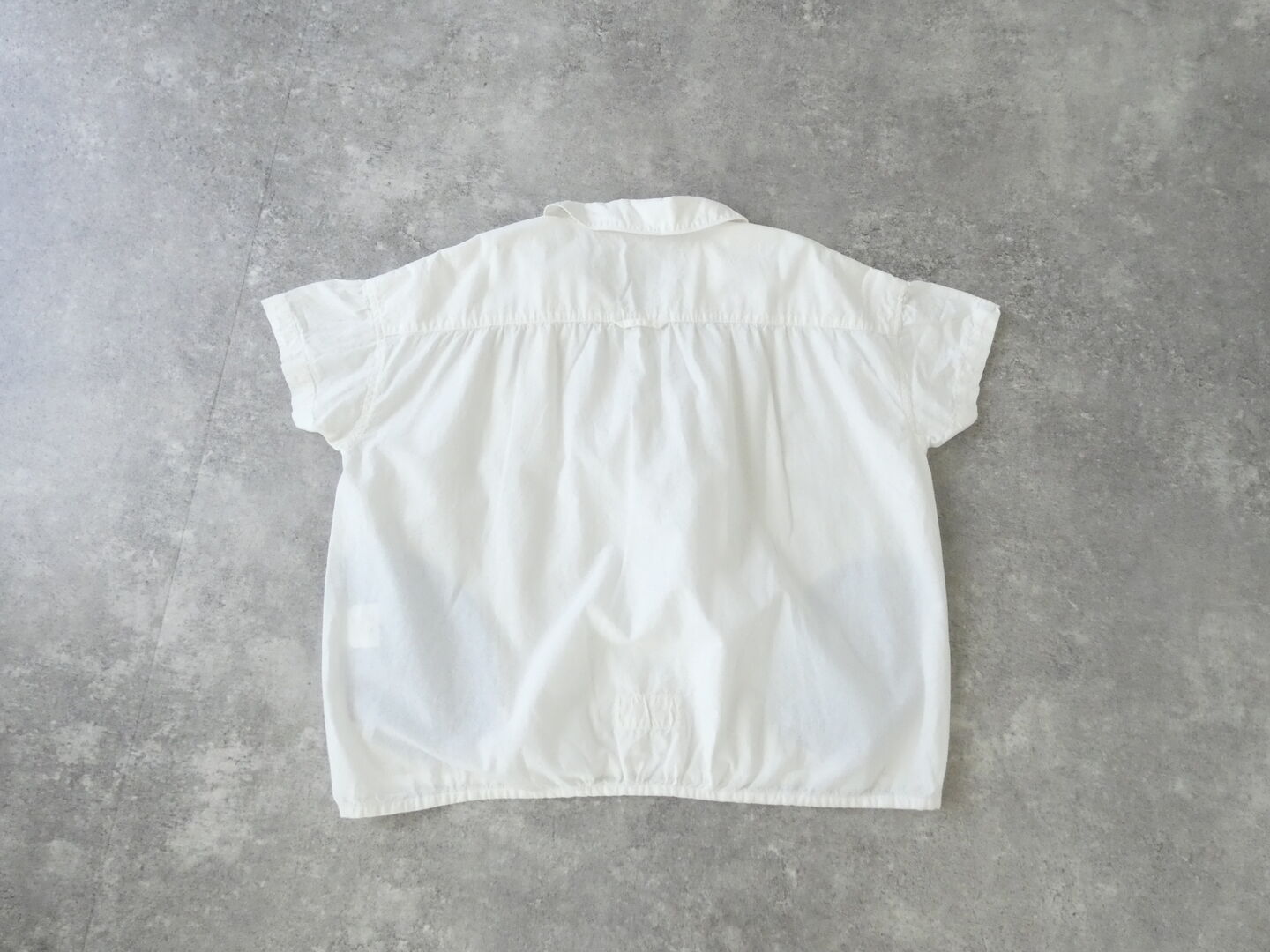 快晴堂(かいせいどう) HAYATE 白とインディゴのダンガリーのシャツ　マリン衿スキッパー半袖シャツの商品画像29