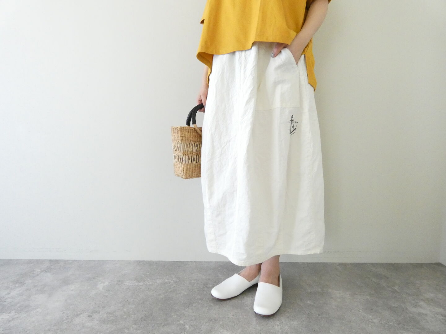 快晴堂(かいせいどう) Girl’s・マリンステンシルプリント セーリングスカートの商品画像1