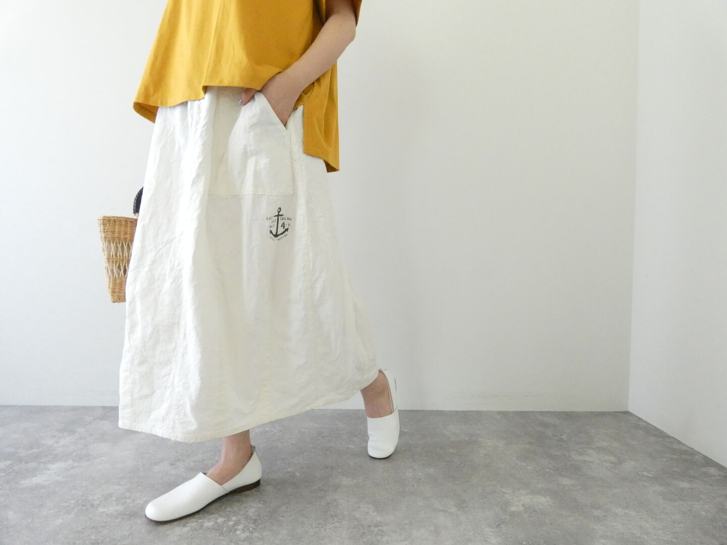 快晴堂(かいせいどう) Girl’s・マリンステンシルプリント セーリングスカートの商品画像4