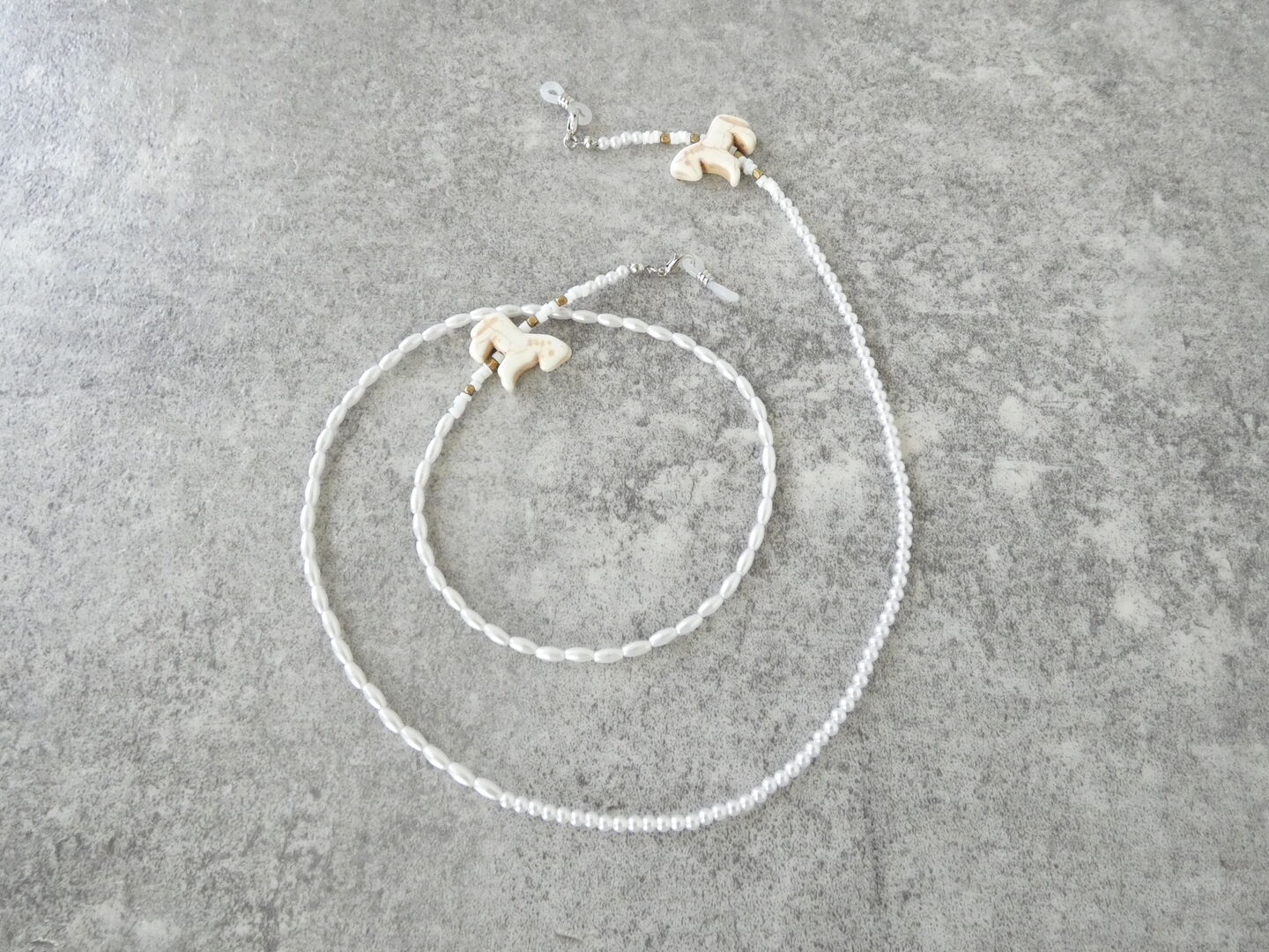 KAPITAL(キャピタル) パールビーズグラスホルダー 白馬の商品画像10