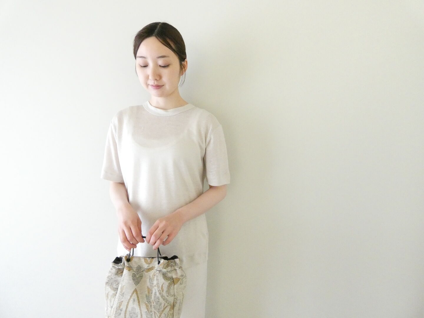 mao made(マオメイド) belgium linen ベルギーリネンハーフスリーブスタンダードTEEの商品画像1
