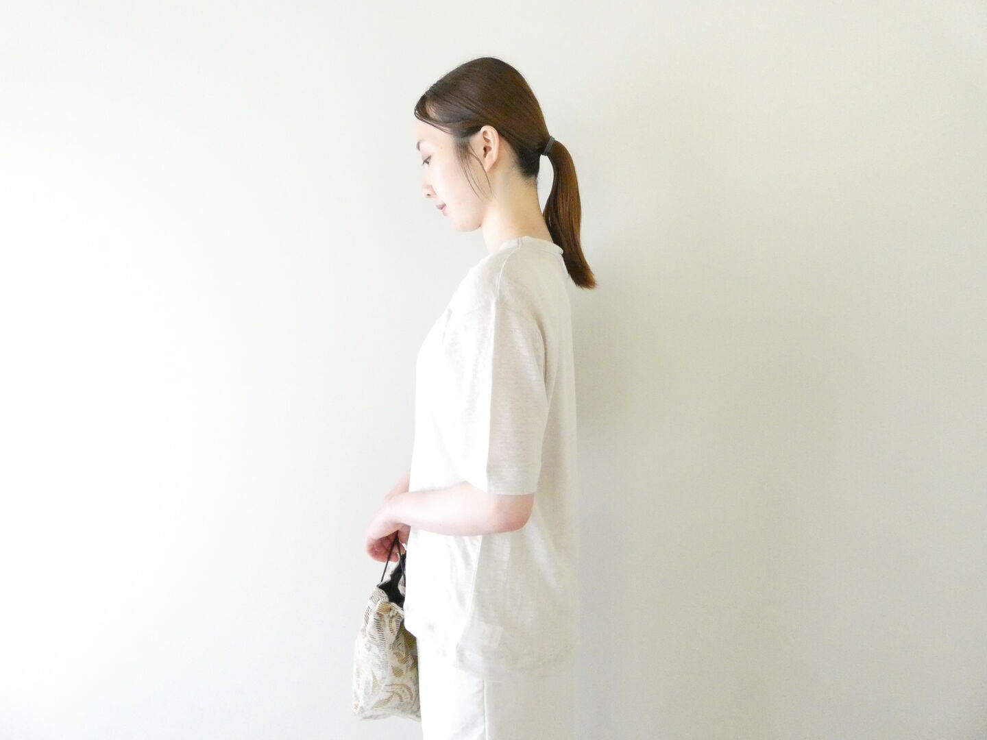 mao made(マオメイド) belgium linen ベルギーリネンハーフスリーブスタンダードTEEの商品画像2