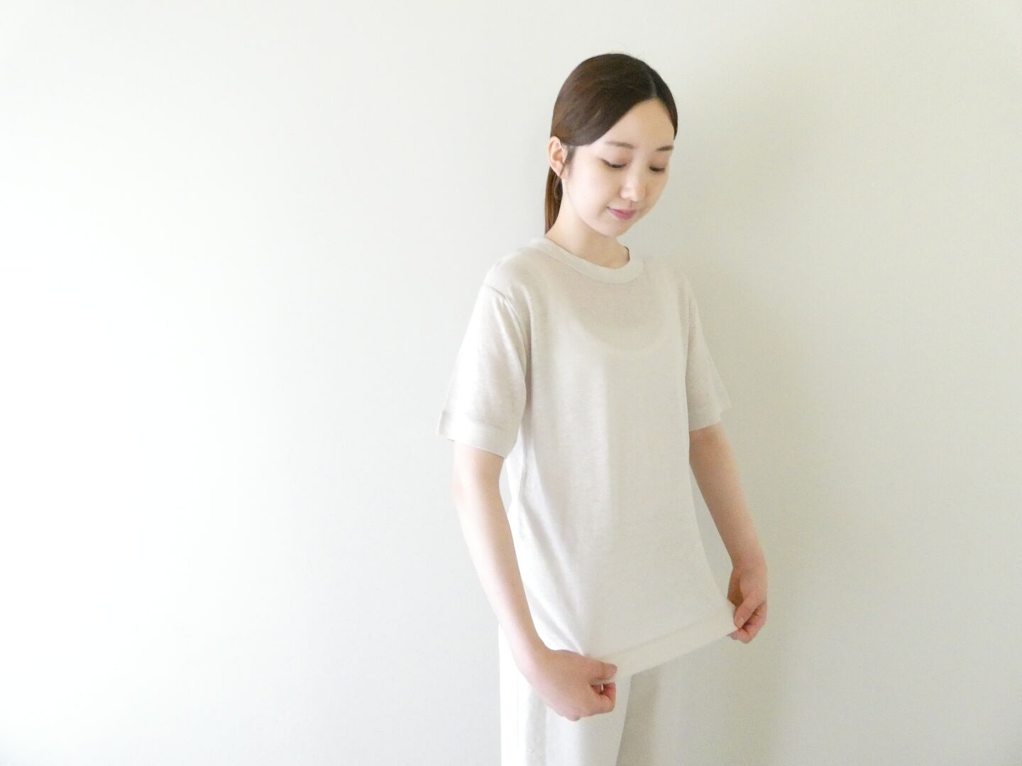 mao made(マオメイド) belgium linen ベルギーリネンハーフスリーブスタンダードTEEの商品画像7