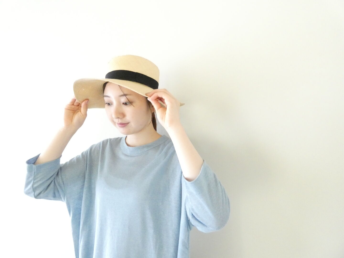 mao made(マオメイド) ベルギーリネン7分袖ワイドTEEの商品画像1