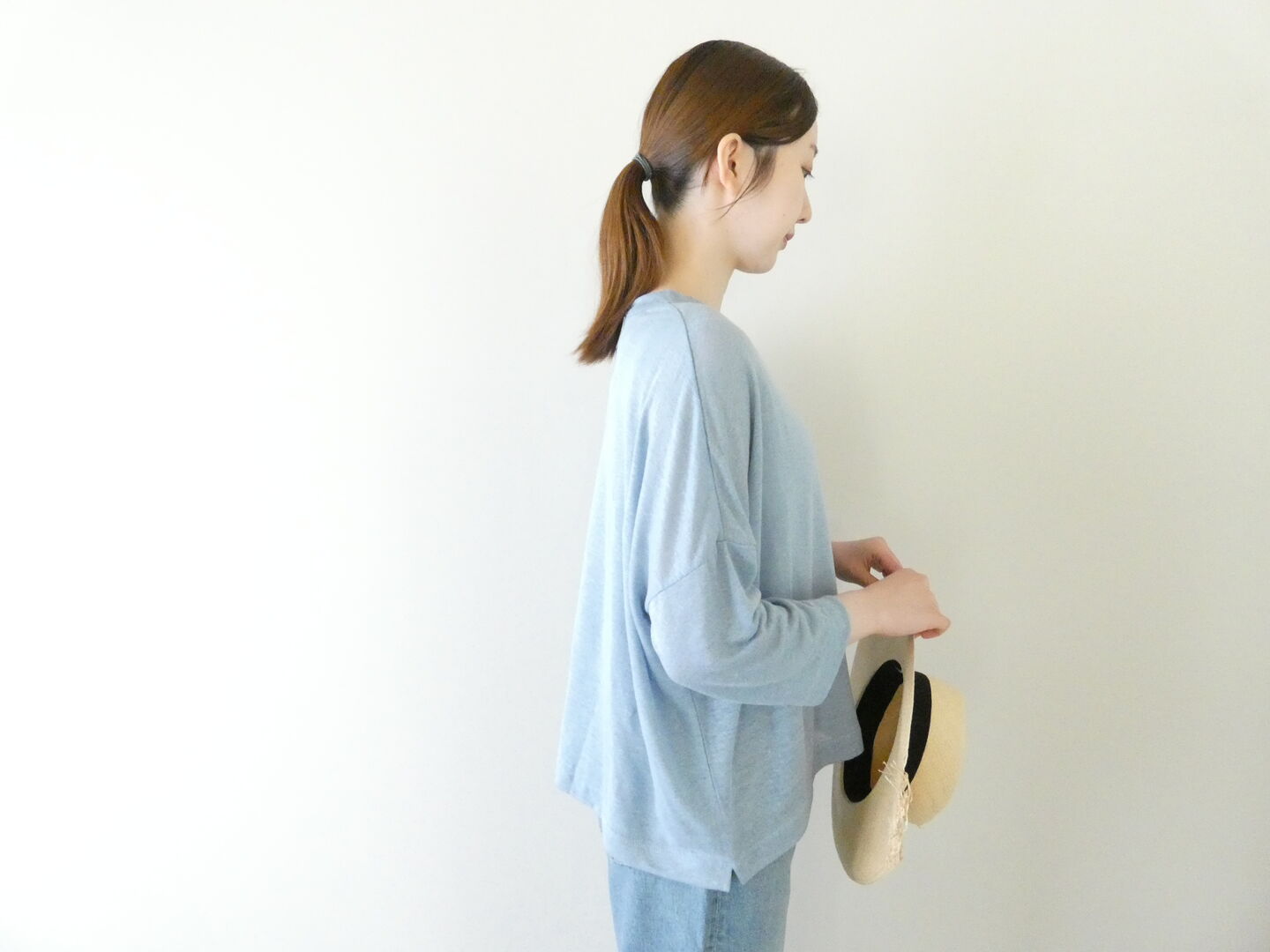 mao made(マオメイド) ベルギーリネン7分袖ワイドTEEの商品画像7
