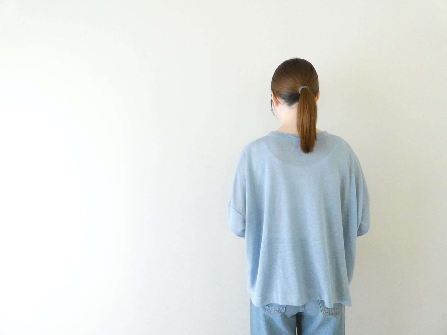 mao made(マオメイド) ベルギーリネン7分袖ワイドTEEの商品画像8