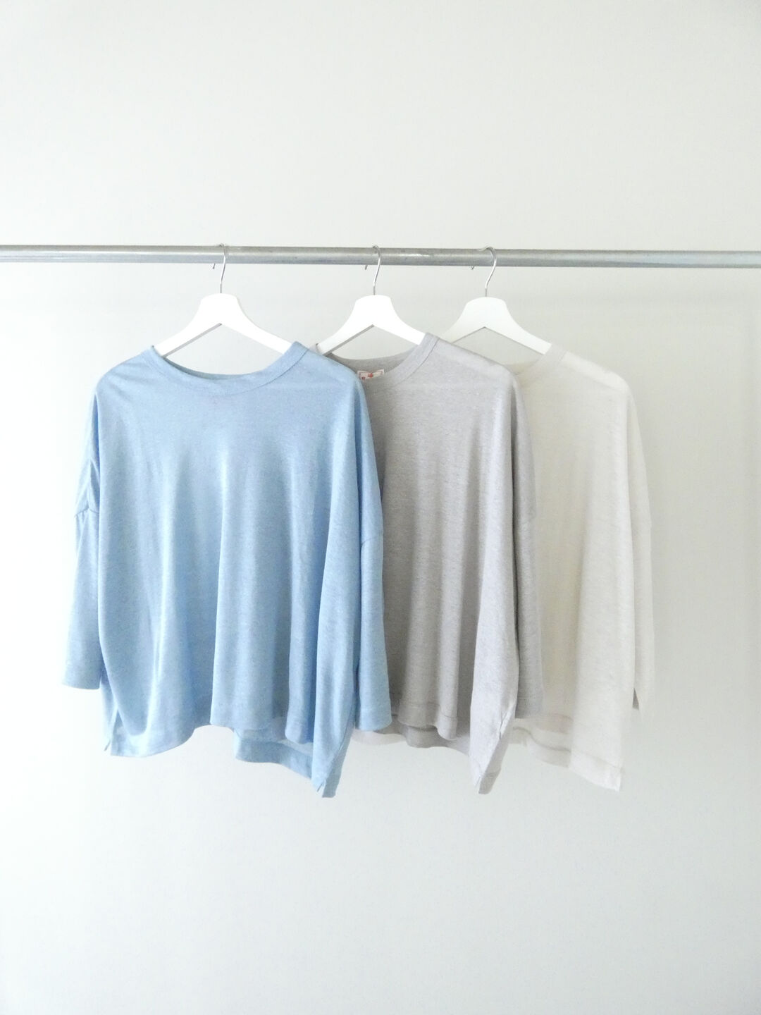 mao made(マオメイド) ベルギーリネン7分袖ワイドTEEの商品画像9