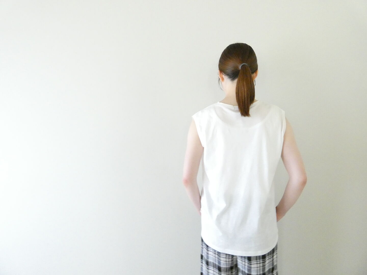 mao made(マオメイド) きれいめシルケットシンプルノースリーブの商品画像9