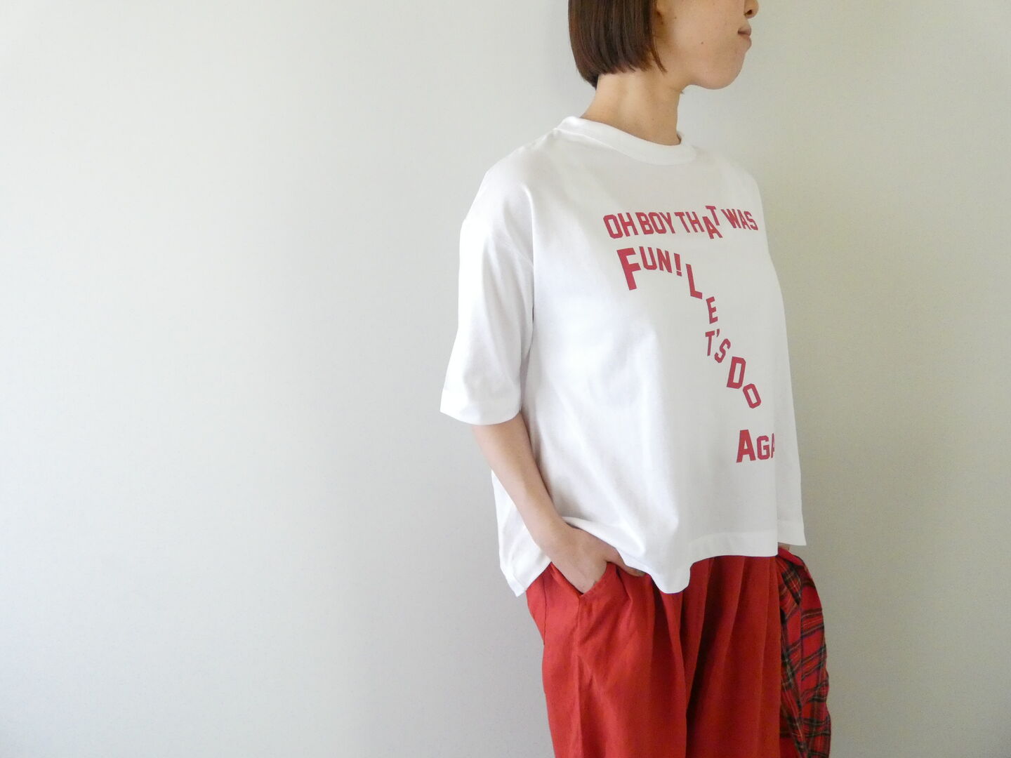 mao made(マオメイド) AラインROGO ROGO プリントTシャツの商品画像2