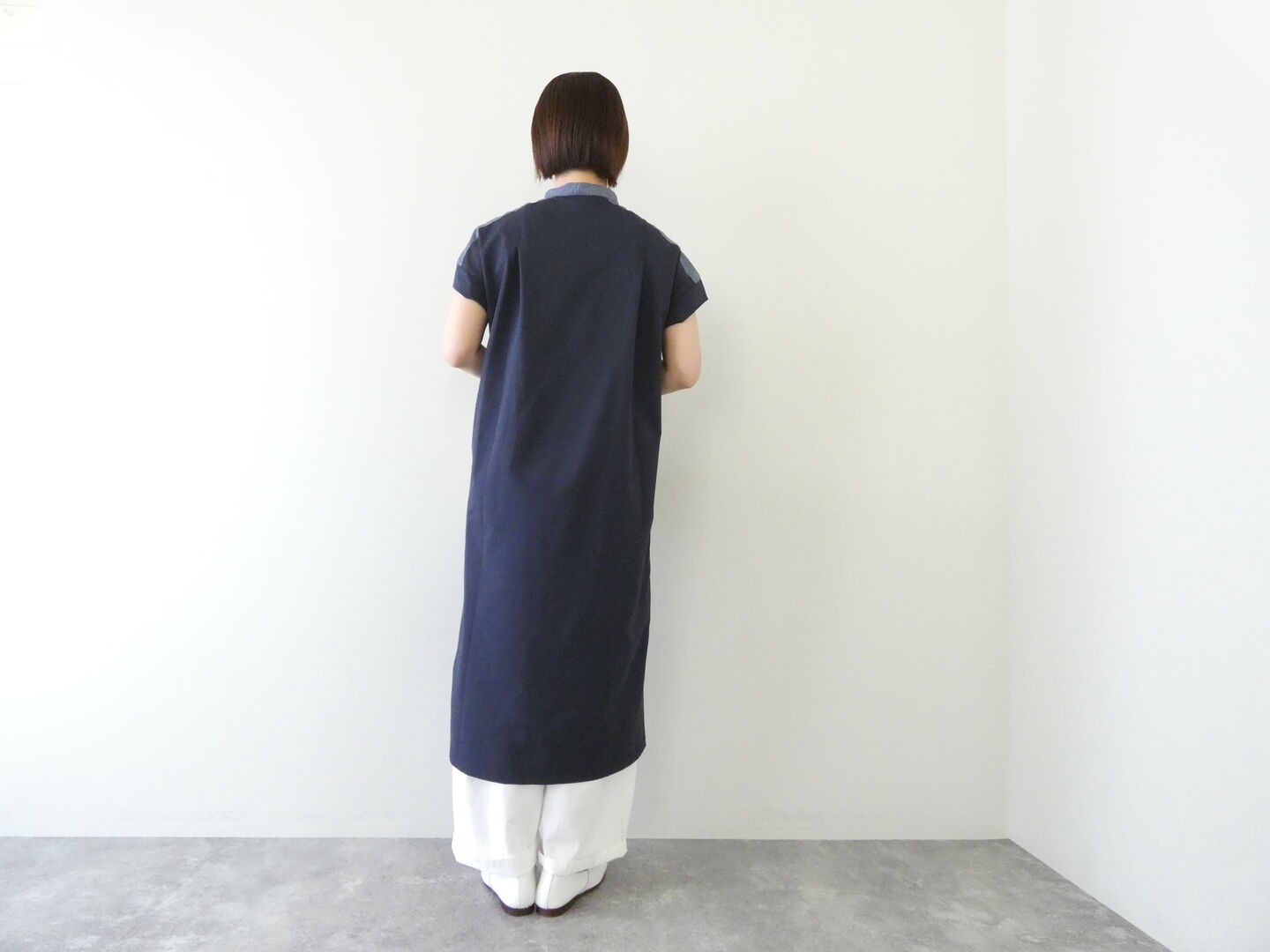 NOMBRE IMPAIR(ノンブルアンペール) メランジクロスコンビポケットシャツワンピースの商品画像5