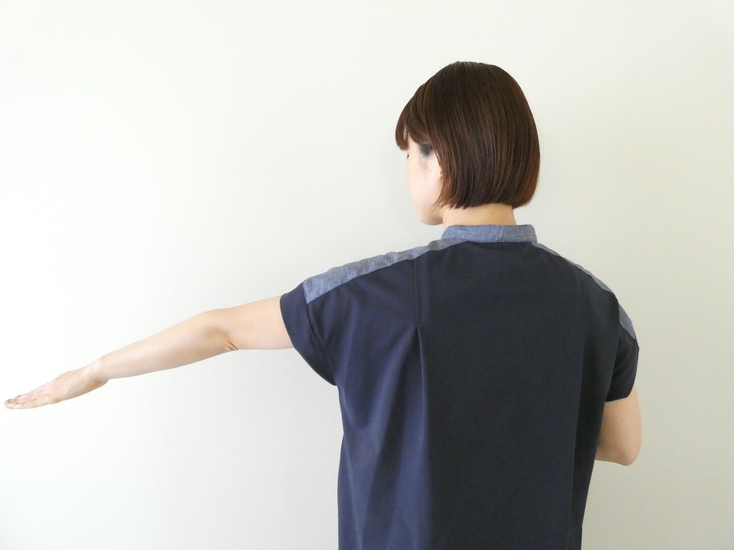 NOMBRE IMPAIR(ノンブルアンペール) メランジクロスコンビポケットシャツワンピースの商品画像6