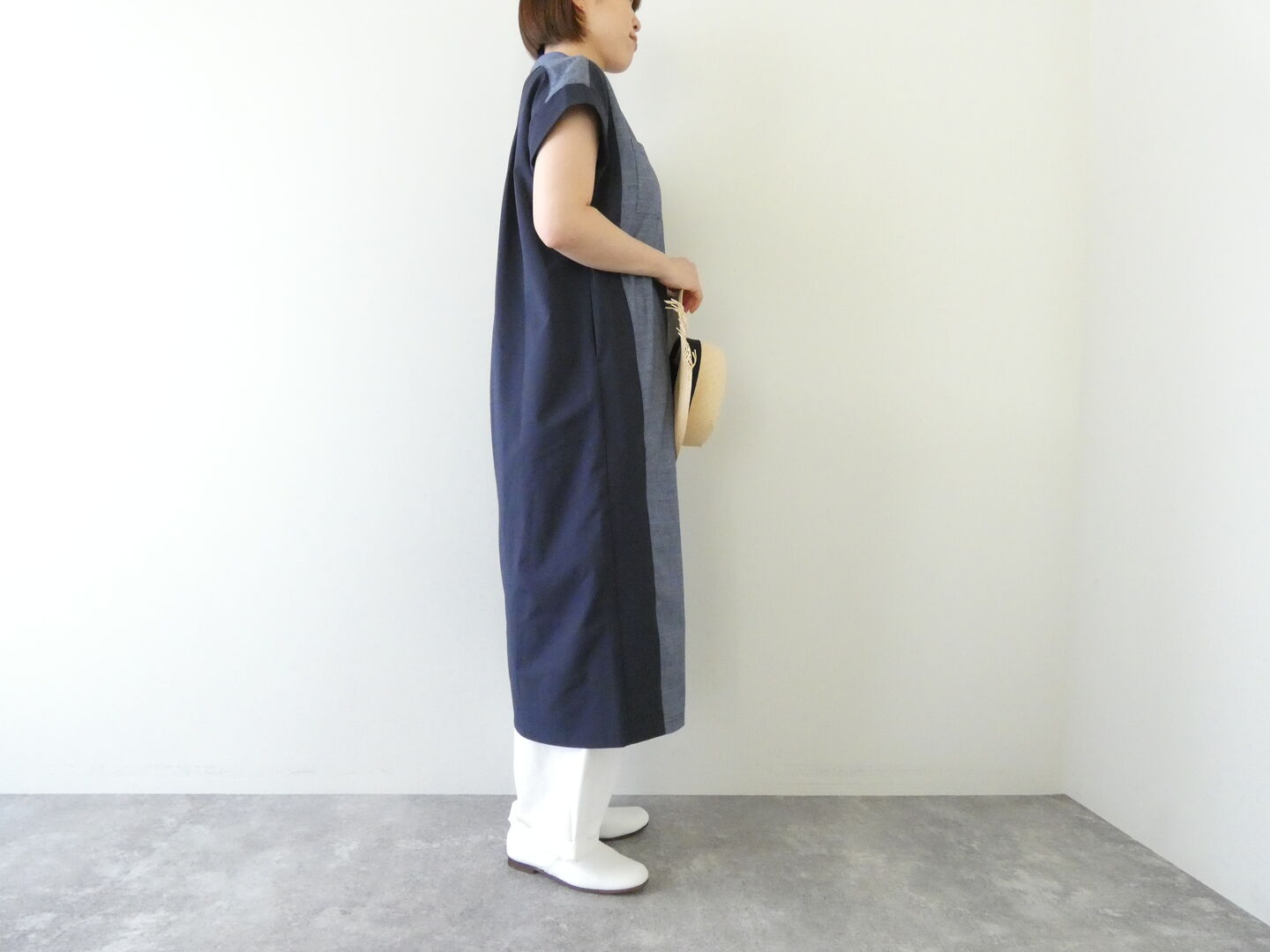 NOMBRE IMPAIR(ノンブルアンペール) メランジクロスコンビポケットシャツワンピースの商品画像7
