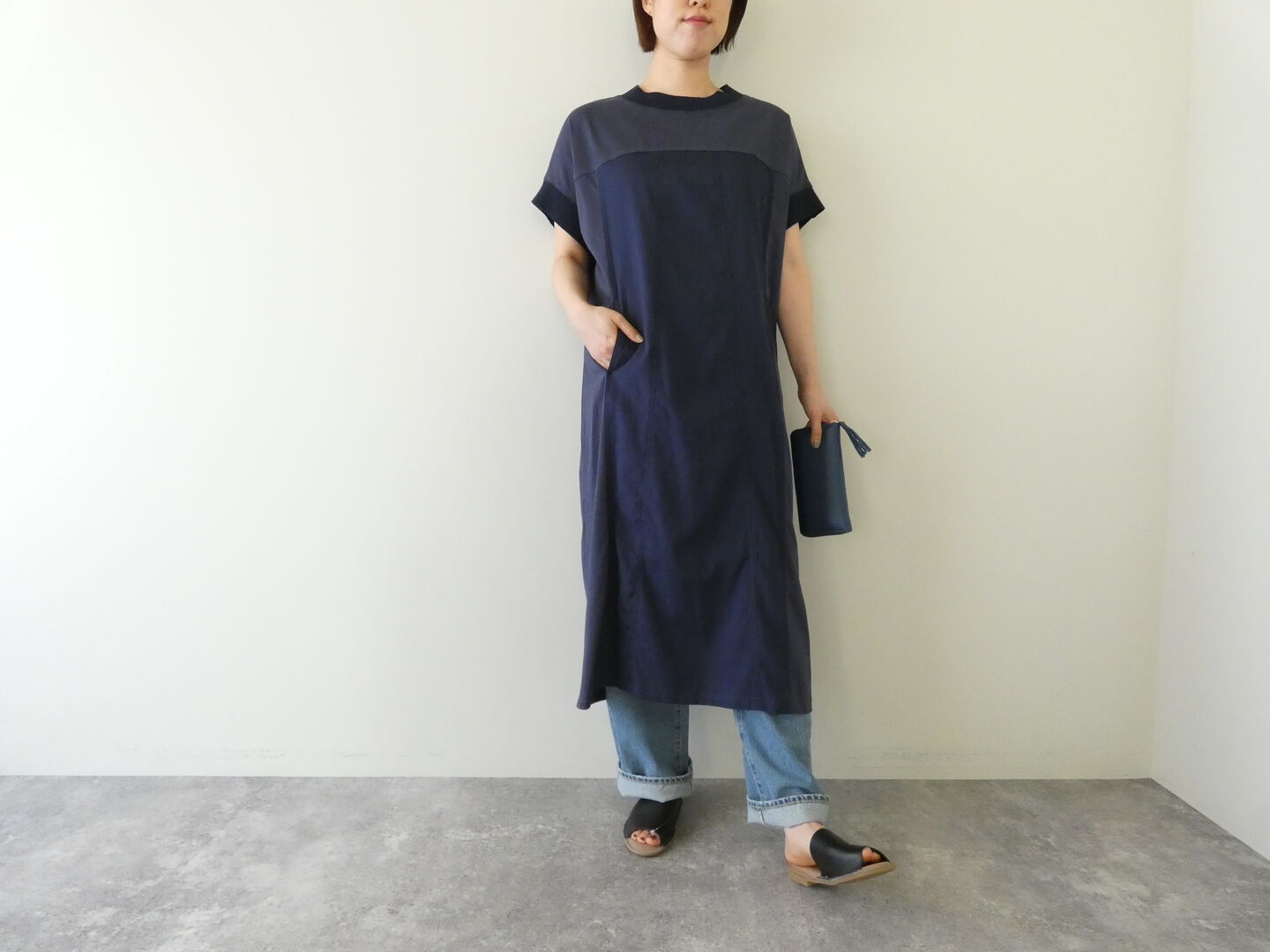 NOMBRE IMPAIR(ノンブルアンペール) TCカットコンビリブ付きバンザイワンピースの商品画像1