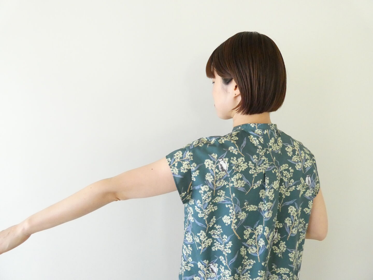 NOMBRE IMPAIR(ノンブルアンペール) キンモクセイプリントスキッパーフレンチブラウスの商品画像7