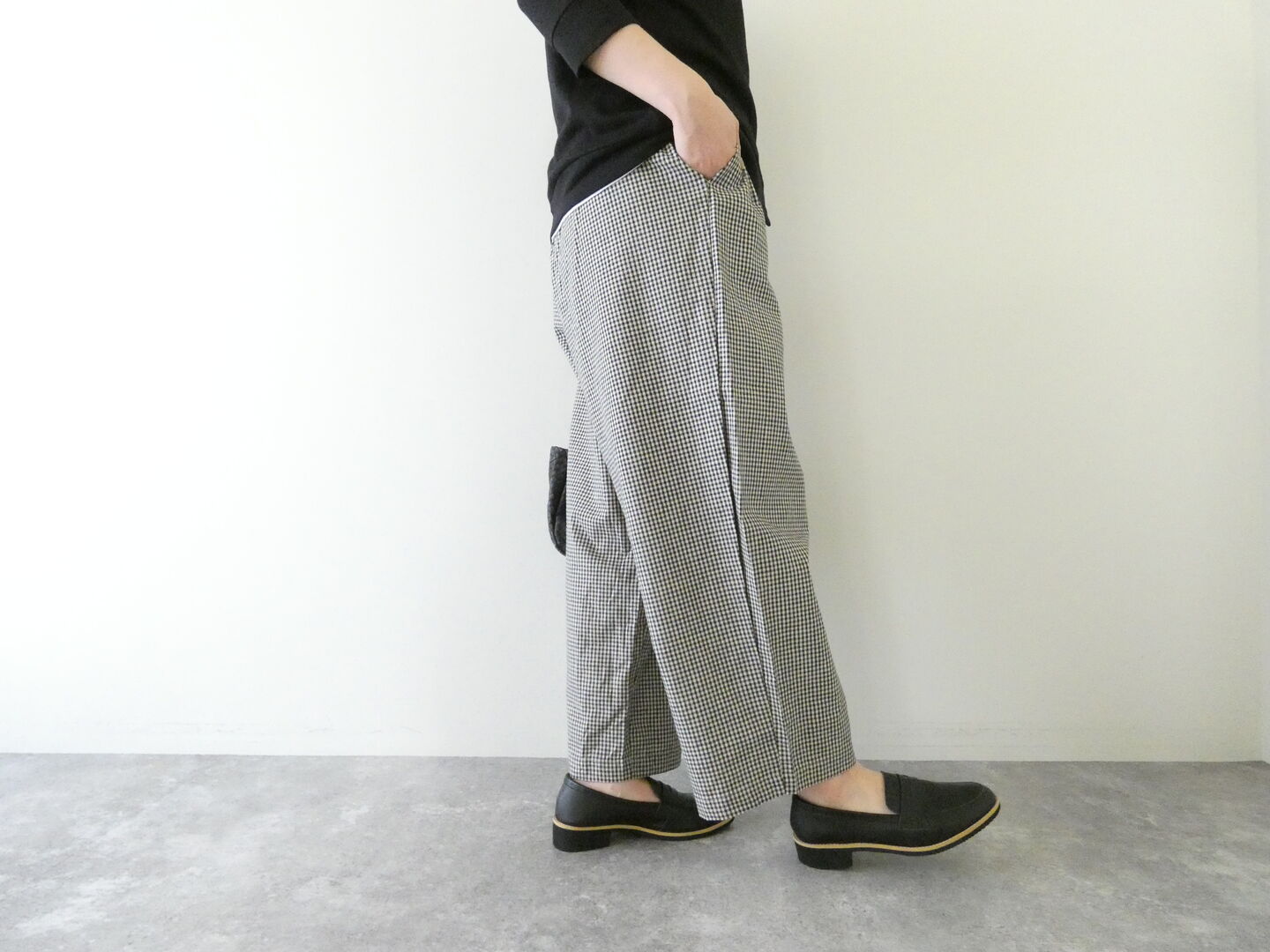 NARU 綿麻チェックカフェパンツの商品画像9