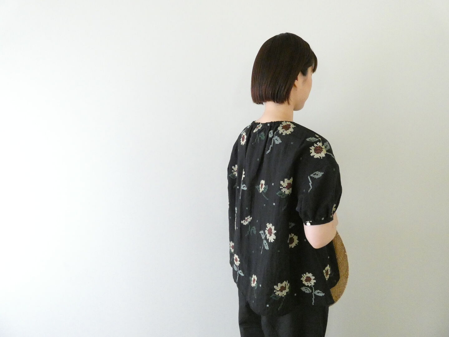 l’atelier du savon(アトリエドゥサボン) クロスステッチひまわり刺繍ブラウスの商品画像8