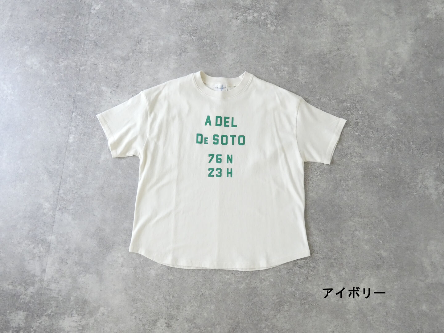 BLUE LAKE MARKET(ブルーレイクマーケット) アメリカンドライ天竺ヘムラウンドプリントTシャツ A DEL DE SOTOの商品画像11