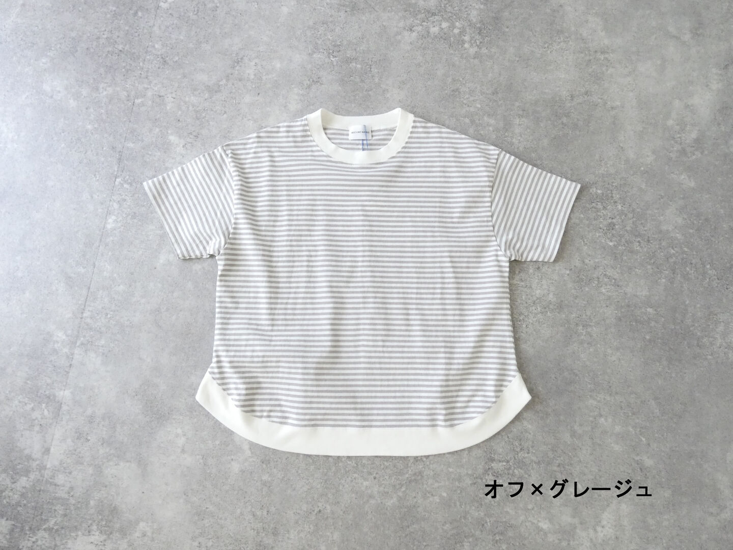 BLUE LAKE MARKET(ブルーレイクマーケット) アメリカンドライ天竺ヘムラウンドボーダーTの商品画像10