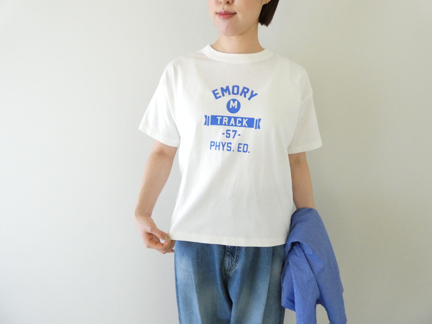BLUE LAKE MARKET(ブルーレイクマーケット) アメリカンドライ天竺ベーシックプリントTシャツ EMORY M TRACK-57 の商品画像5