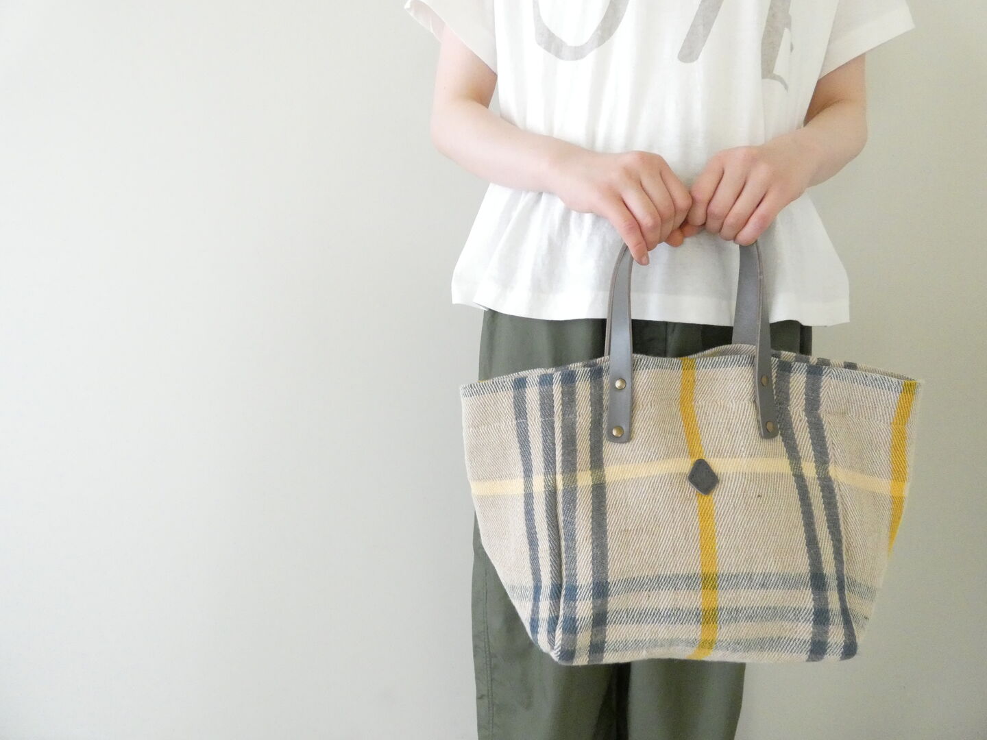 CLEDRAN(クレドラン) HAND&WORK COTTON JUTE STRIPE TOTE Sの商品画像1