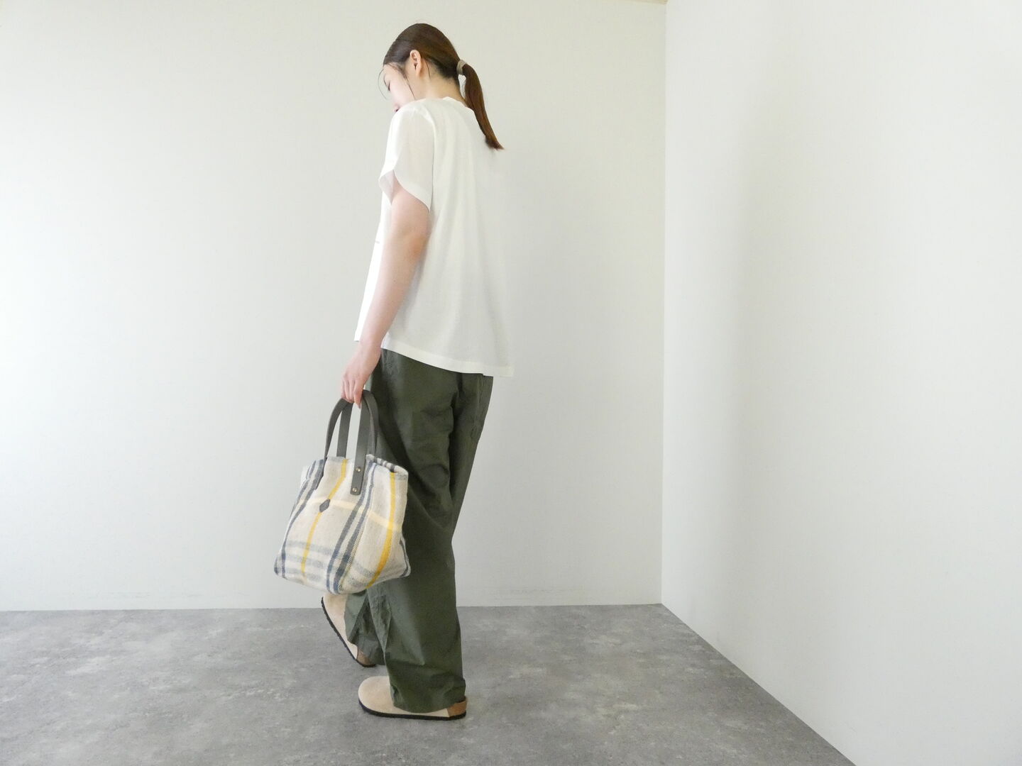 CLEDRAN(クレドラン) HAND&WORK COTTON JUTE STRIPE TOTE Sの商品画像5