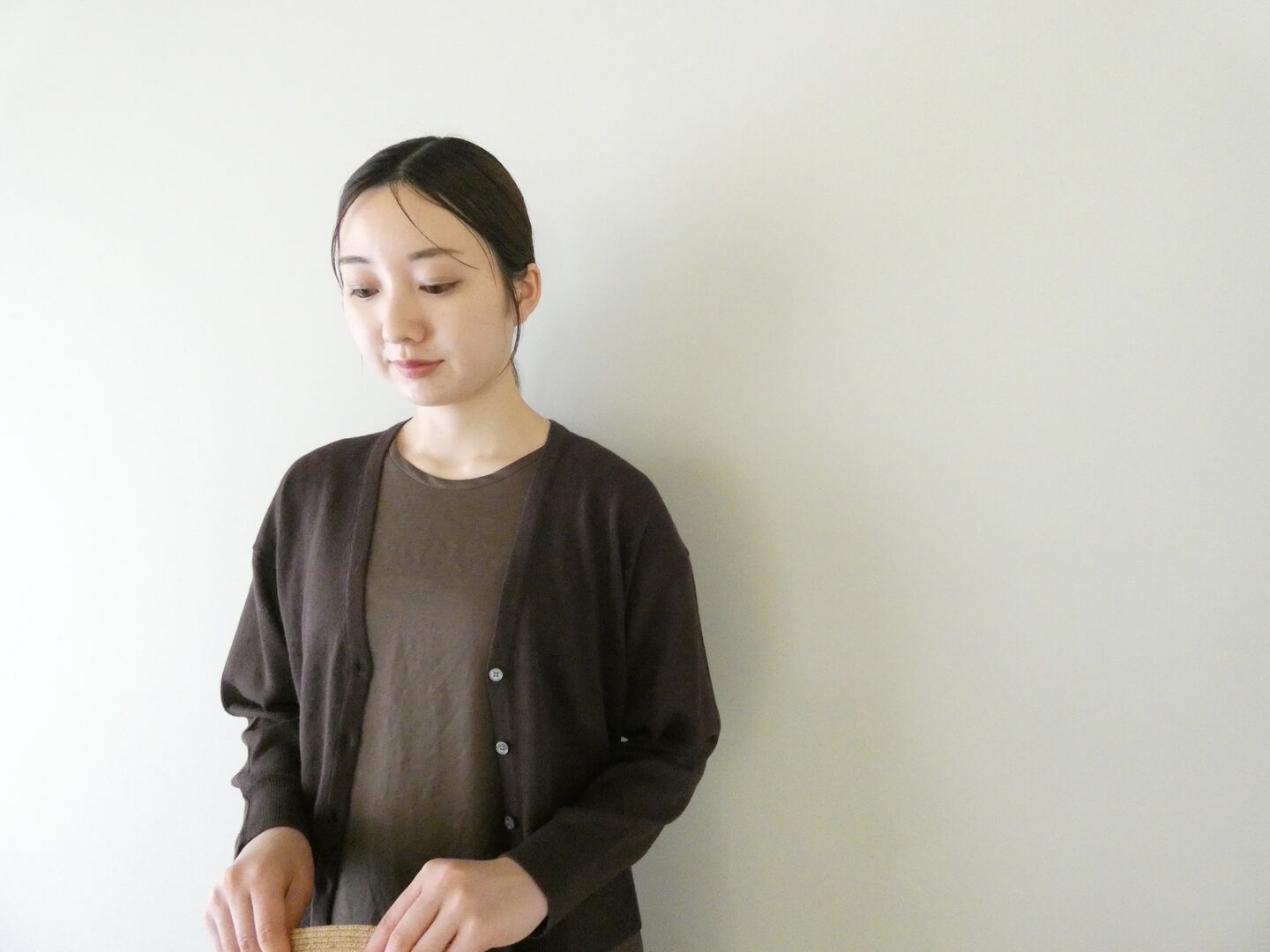 ma couleur(マ クルール) 杢調ツイルタンブラーノースリーブワンピースの商品画像5