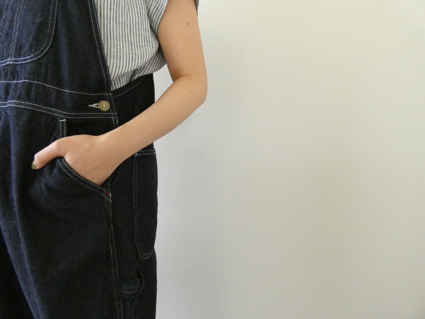 快晴堂(かいせいどう) Girl’sマルチシーズン6オンスデニム オーセンティックオーバーオールの商品画像21