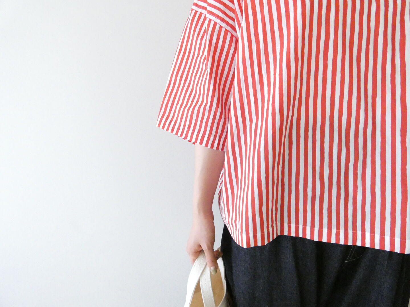 R&D.M.Co-(オールドマンズテーラー) CANDY STRIPE DOCKING T SHIRTの商品画像16