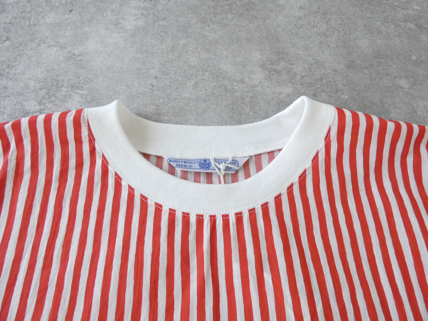 R&D.M.Co-(オールドマンズテーラー) CANDY STRIPE DOCKING T SHIRTの商品画像18